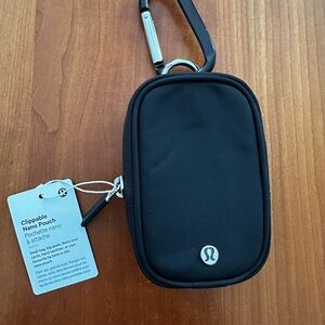 Lululemon Black Clippable Nano Pouch